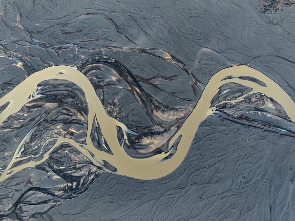 Winding Glacial River by Jure Kravanja — canvas wall art