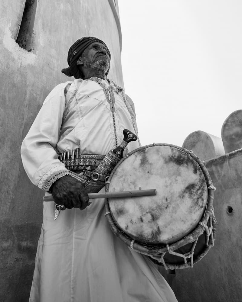 Traditional Omani Drummer by Ziyad AL Maashari — canvas wall art