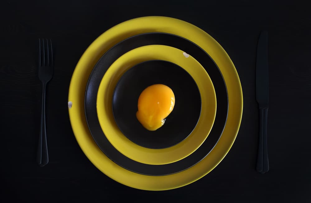 Black Yellow Egg Yolk by Victoria Glinka — canvas wall art