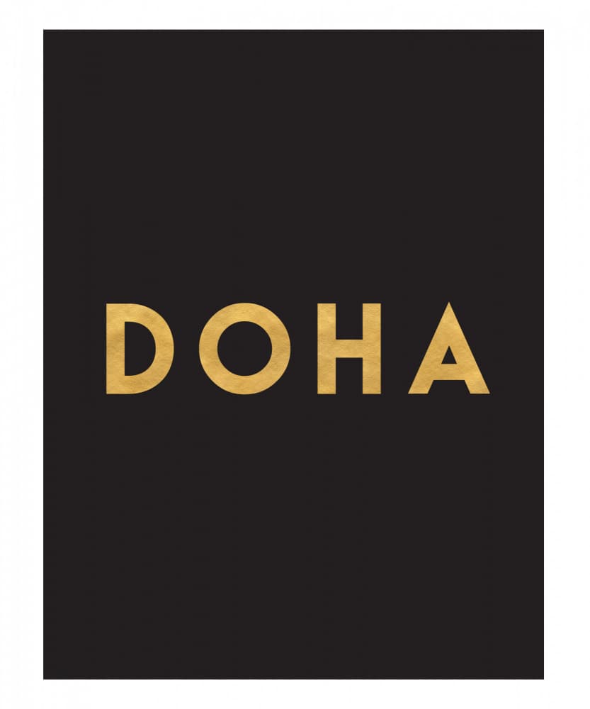 Doha Golden Letters by Emiliano Deificus — canvas wall art