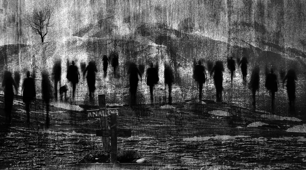 Shadowy Figures Journey by Reibl Klaus — canvas wall art