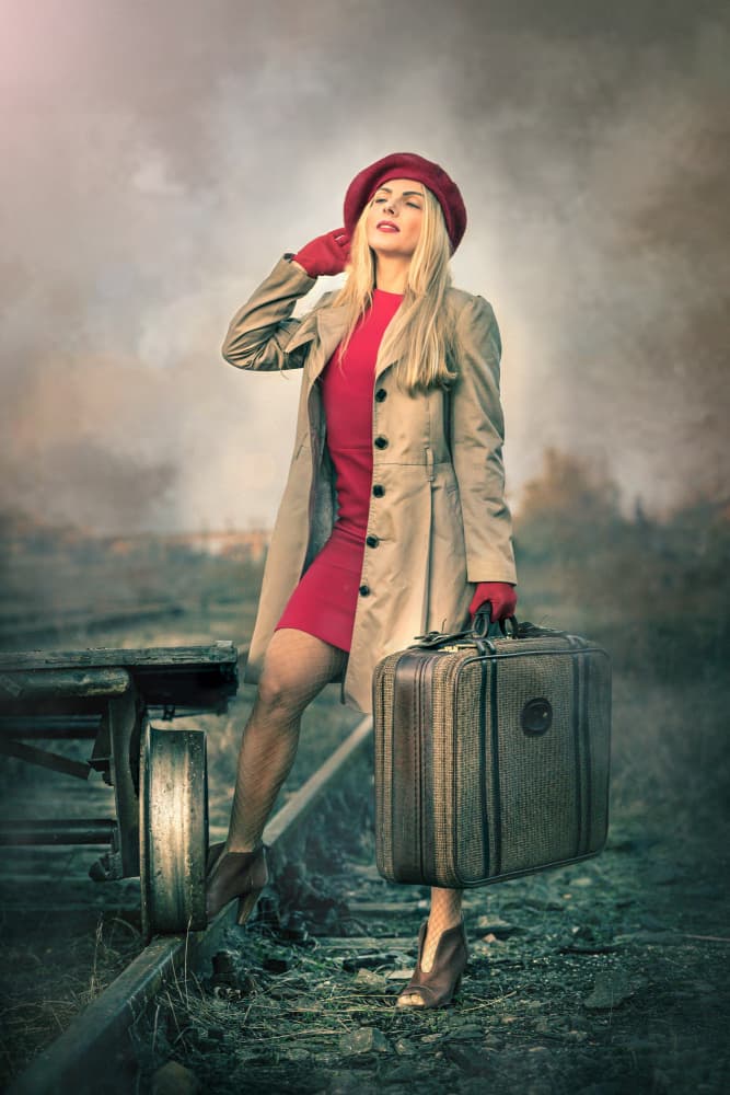Red Beret Journey by Robert Girmencea — canvas wall art