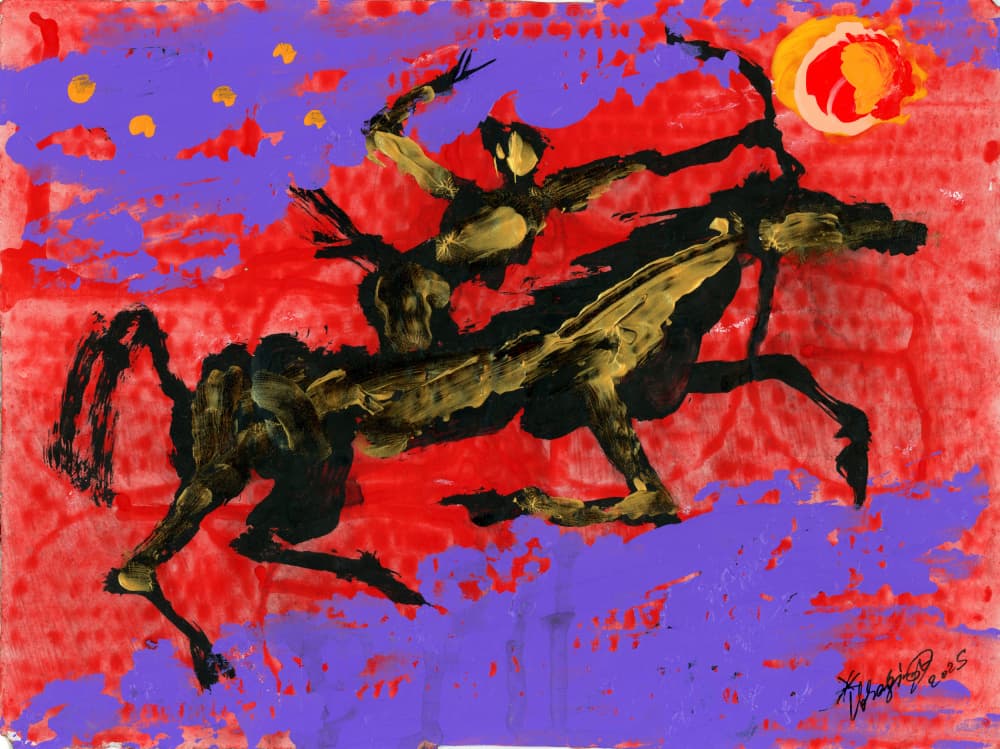 Warrior On Horseback by Kanat Ibragimov — canvas wall art