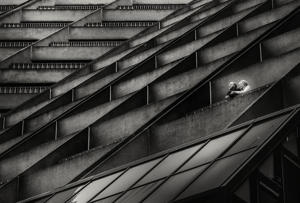 Urban Geometry Older Men by Ariel Ariel — canvas wall art