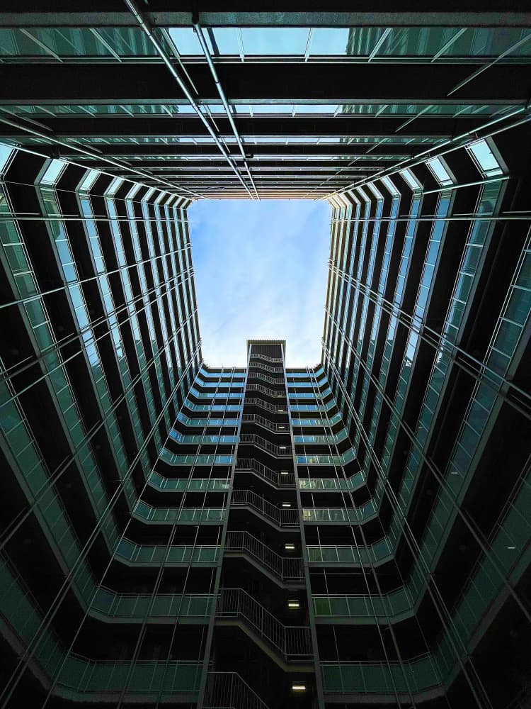 Upward Urban Geometry by KIMIO KOBAYASHI — canvas wall art