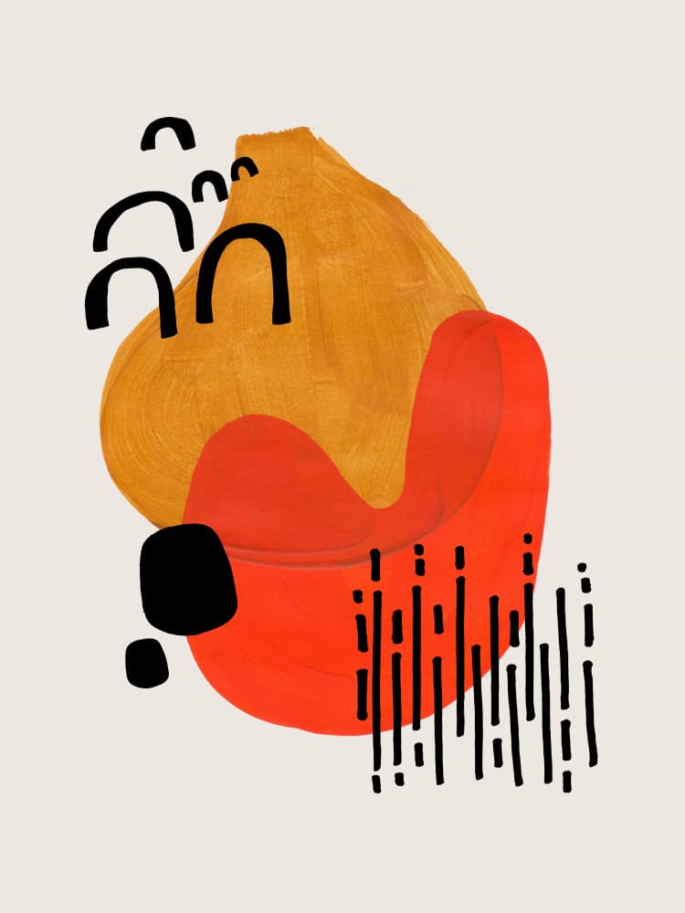 Bold Organic Shapes by Ejaaz Haniff — canvas wall art