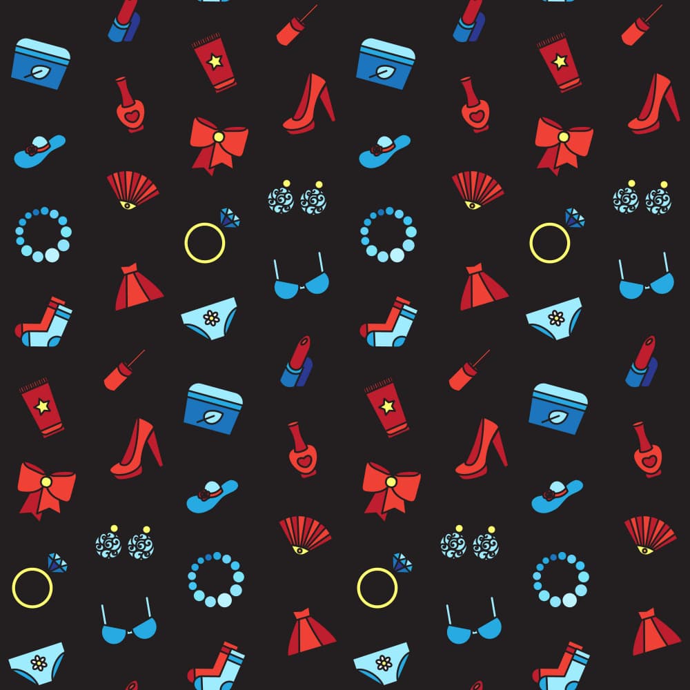Colorful Fashion Pattern by Marika Barsrsind — canvas wall art