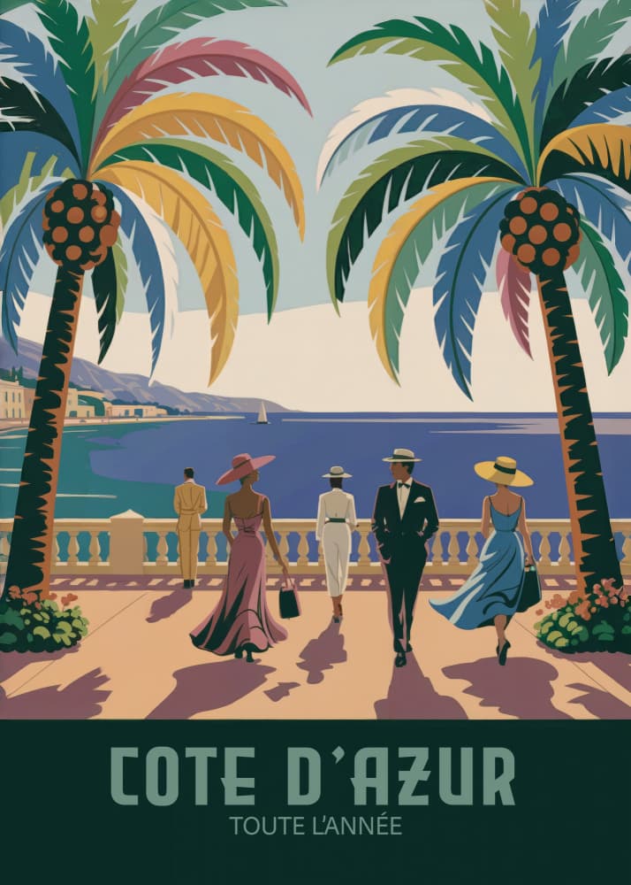 Art Deco Riviera by Andreas Magnusson — canvas wall art