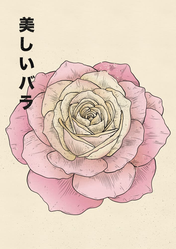 Beautiful Japanese Rose by Nicholas — canvas wall art