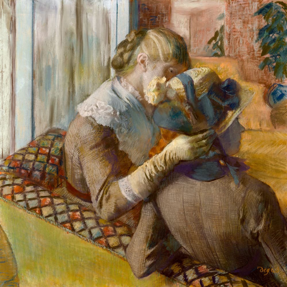 At the Milliner's .png by Edgar Degas — canvas wall art
