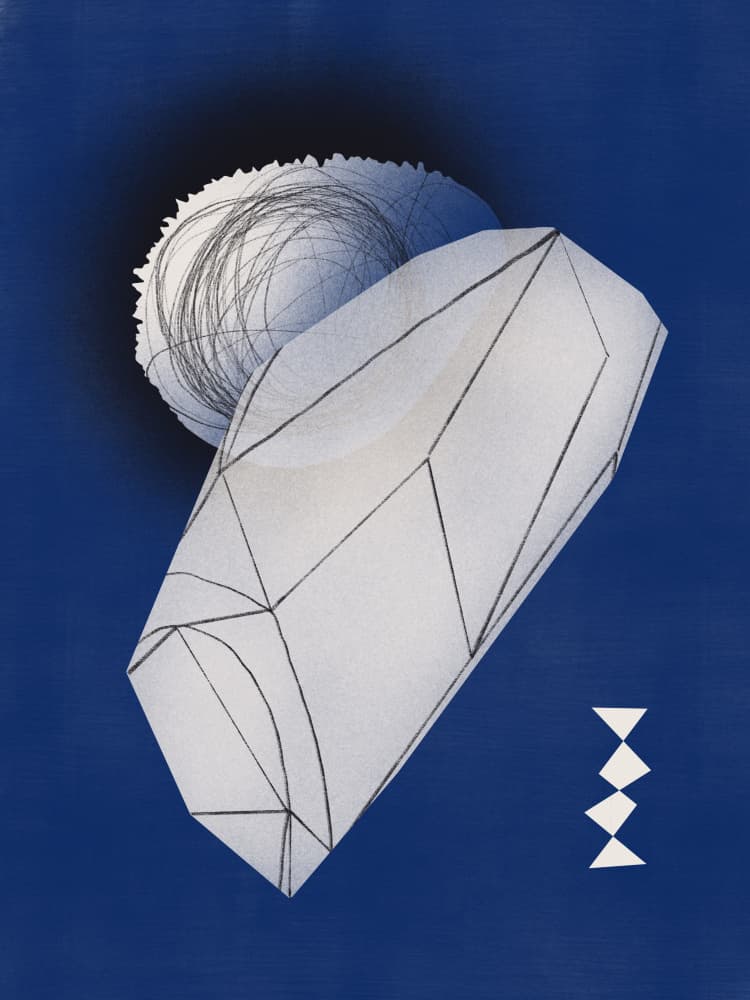 Modern Crystal Geometry by Little Dean — canvas wall art