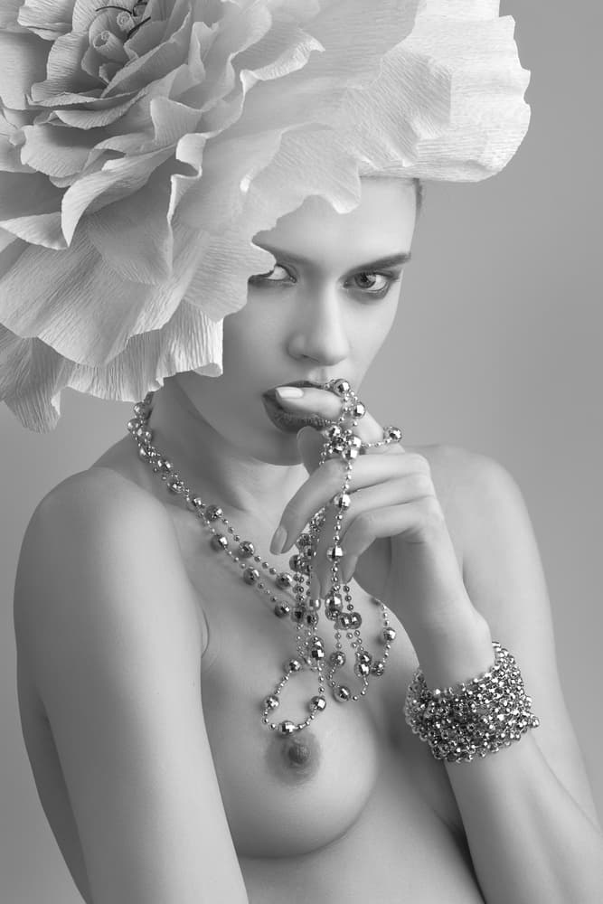 Glamorous Pearl Flower by AURIMAS VALEVICIUS — canvas wall art