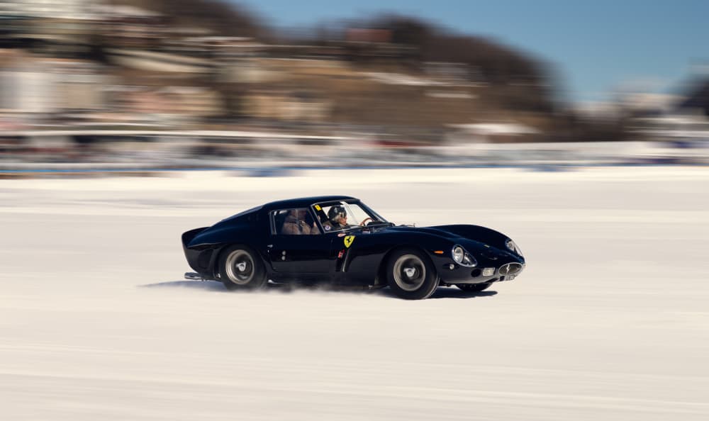 Classic Car Ice Drift by Alaa Nour — canvas wall art