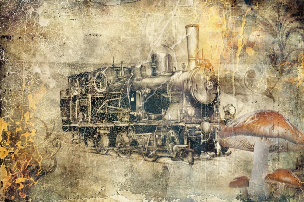 Fantasy Steam Locomotive by Rafal Kulik — canvas wall art