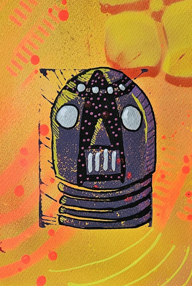Vibrant Graffiti Mask by Olea Huuska — canvas wall art