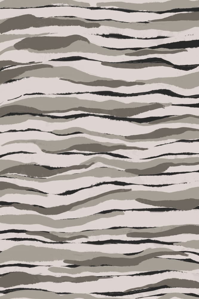 Monochrome Waves by Treechild — canvas wall art
