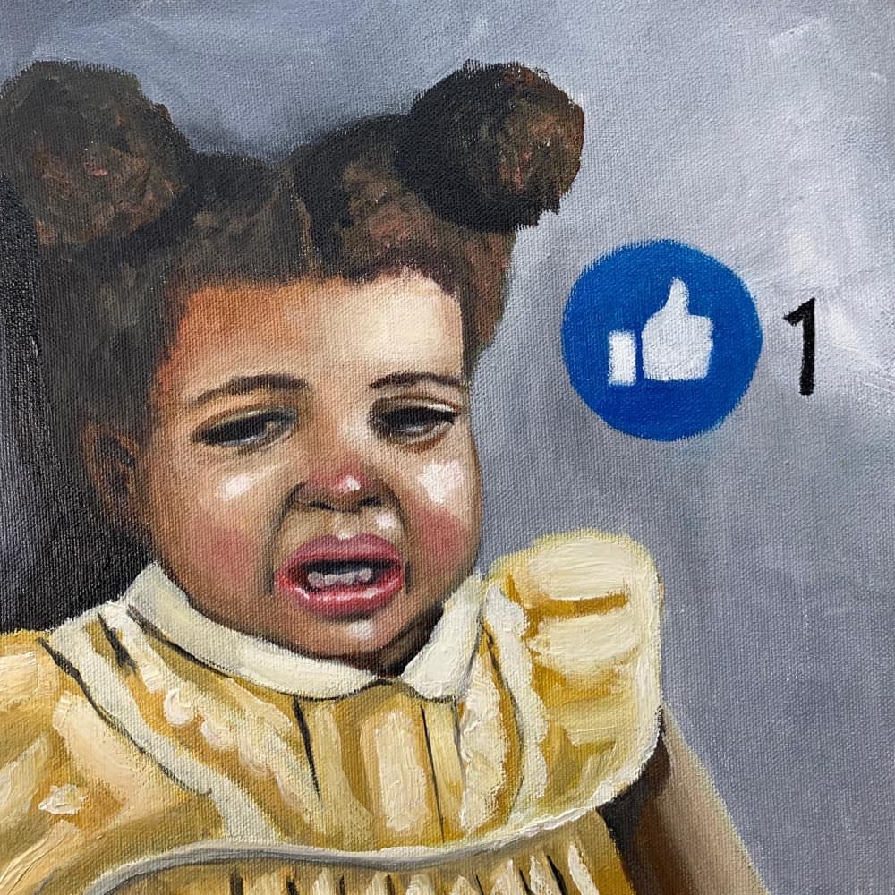 Crying Child One Like by Gabriel Grecco — canvas wall art