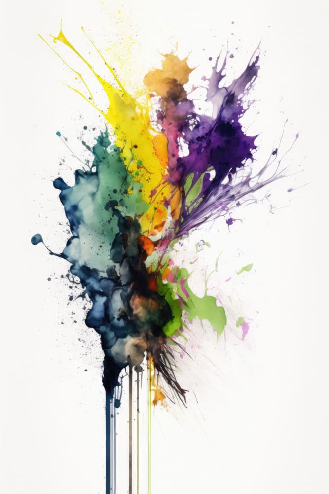 Vibrant Color Splash by Mauro — canvas wall art