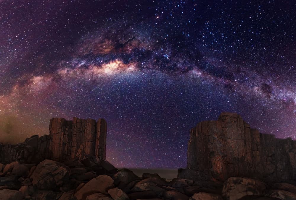 Milky Way Rock Formations by Wolongshan — canvas wall art