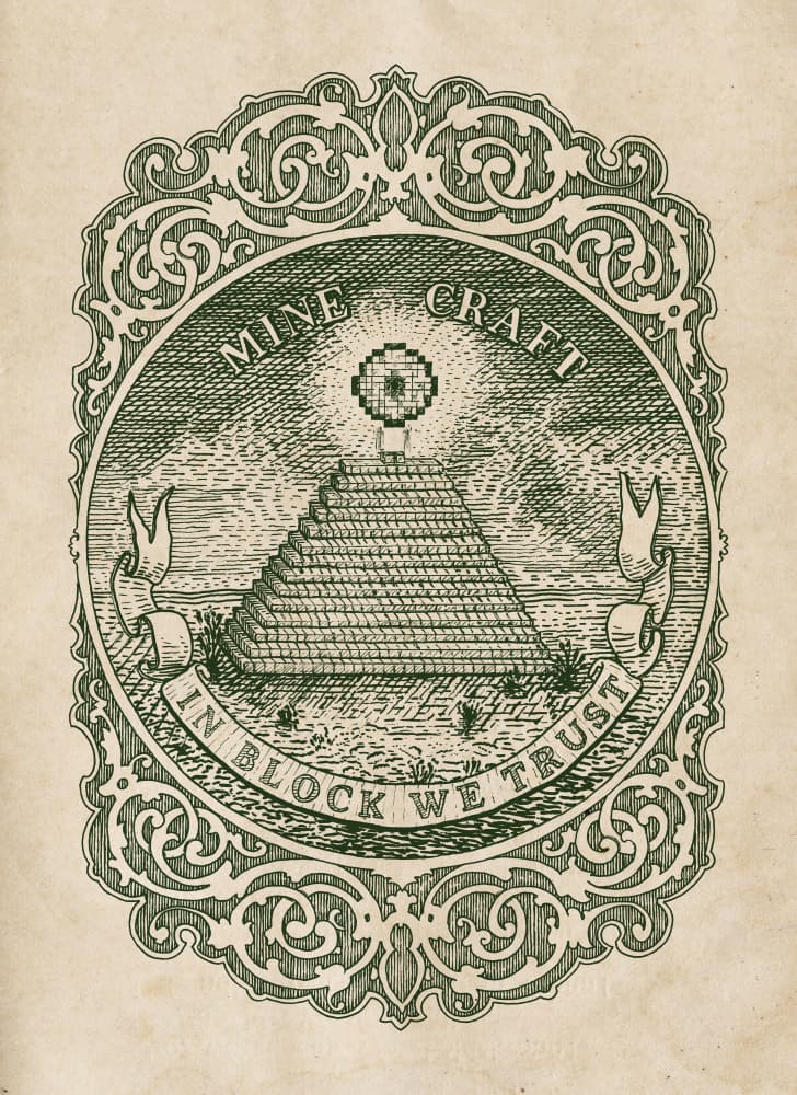 Pixel Gaming Pyramid Seal by Florent Bodart — canvas wall art