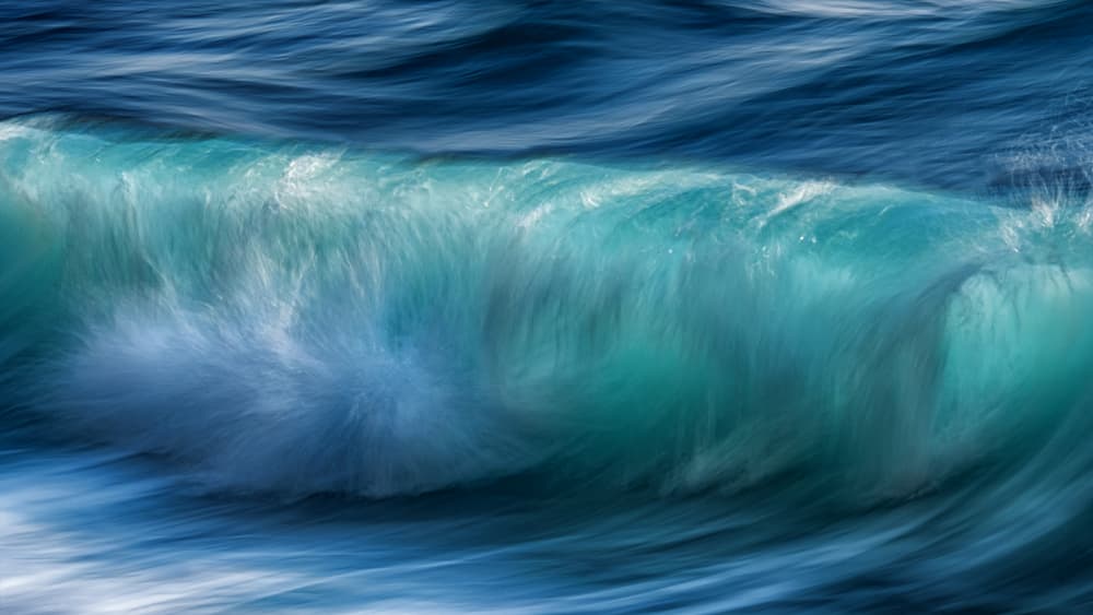 Dynamic Teal Wave by Paolo Lazzarotti — canvas wall art
