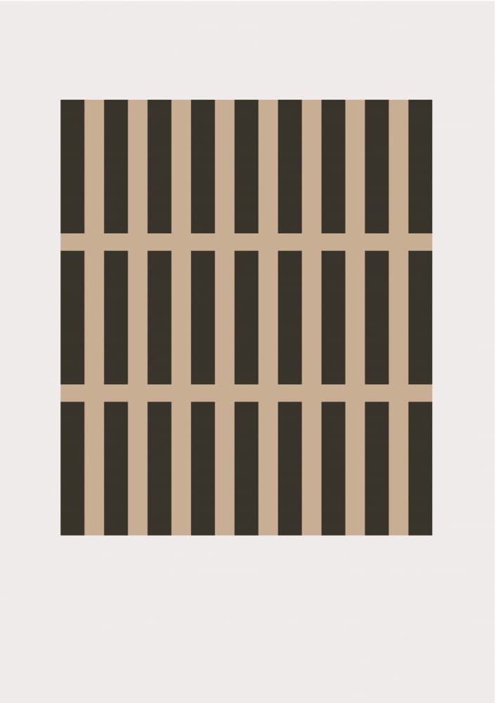 Brown Beige Grid by FINE FINE STUFF — canvas wall art