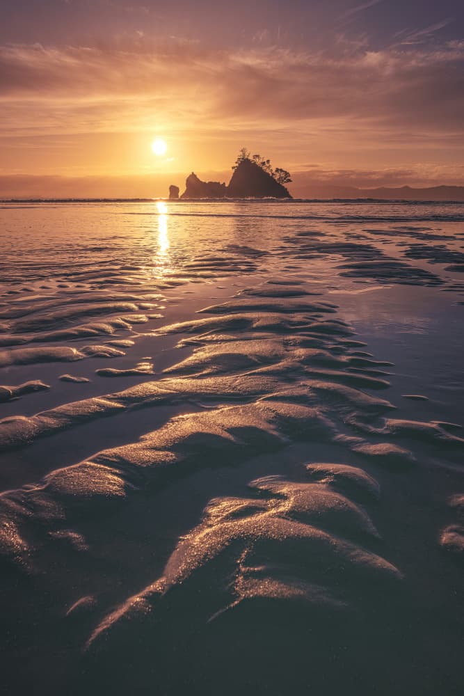 Golden Beach Reflections by Jean Claude Castor — canvas wall art