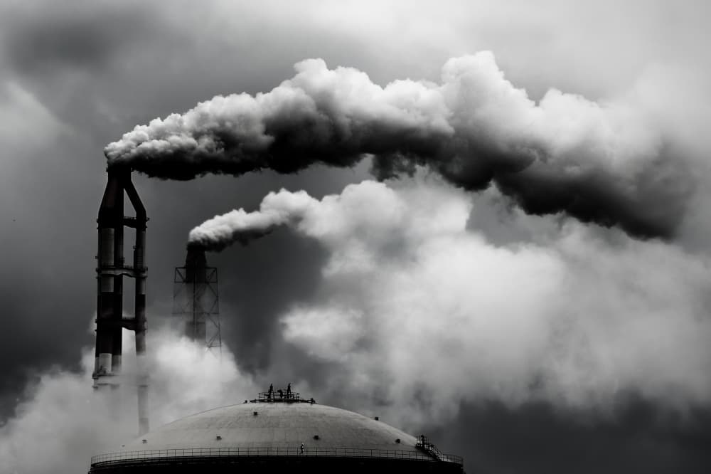 Dark Industrial Smoke by Akira TAKAUE — canvas wall art