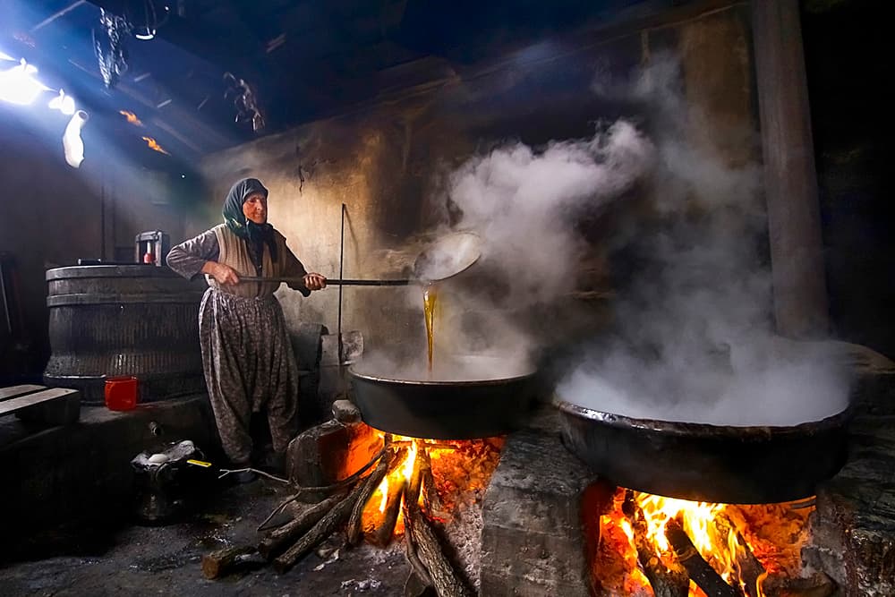 Traditional Kitchen Cooking by Emine Basa — canvas wall art
