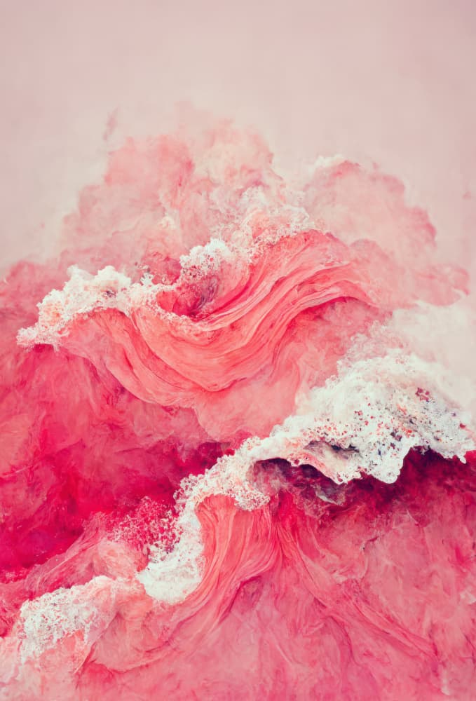 Crimson Waves Flow by Treechild — canvas wall art