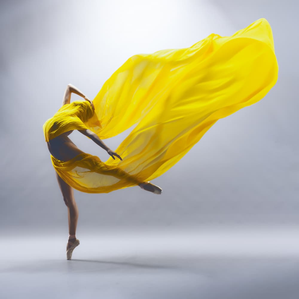 Flowing Yellow Dance by Lisdiyanto Suhardjo — canvas wall art