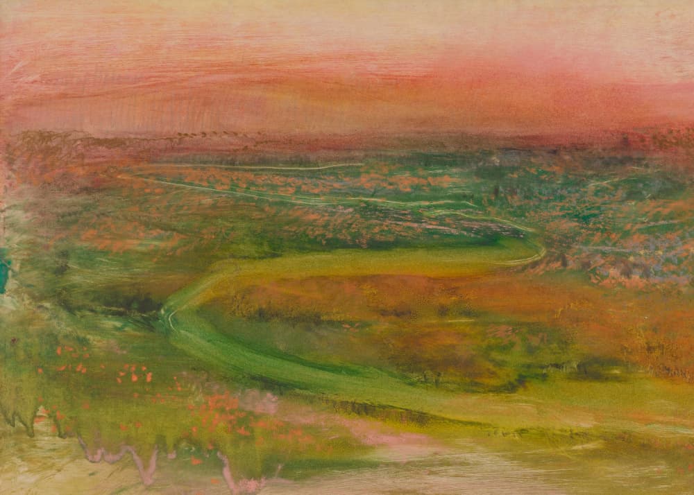 S Shaped Path In an Abstracted Landscape by Edgar Degas — canvas wall art