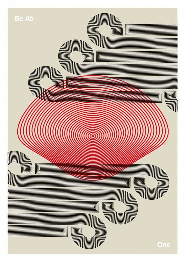 Red Concentric Flow by Frances Collett — canvas wall art