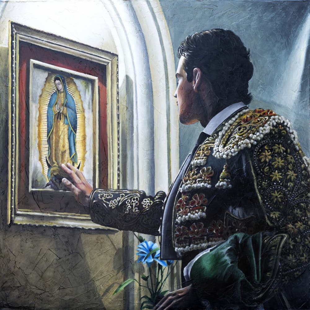 Matador's Prayer to Guadalupe by Eduardo JIMÉNEZ AGUIRRE — canvas wall art