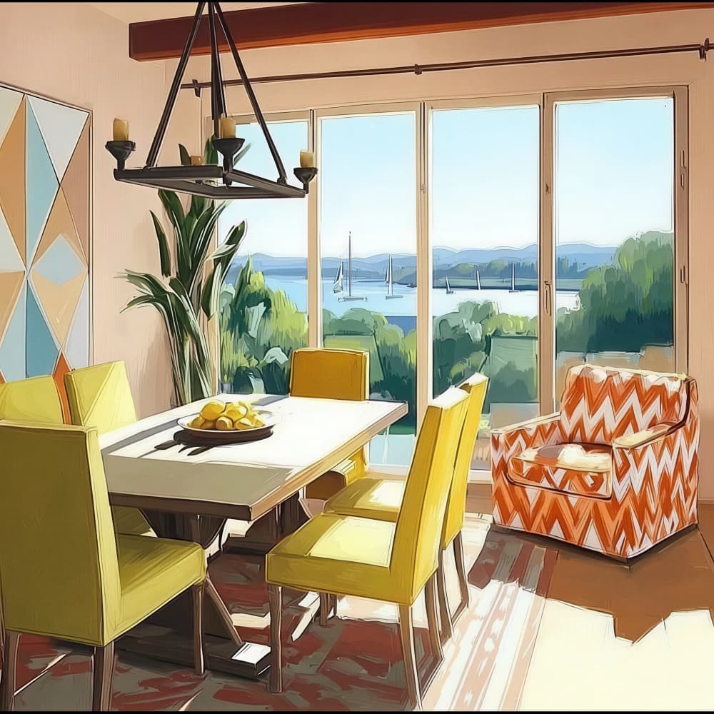Coastal Dining with a View by Avanesova Elena — canvas wall art