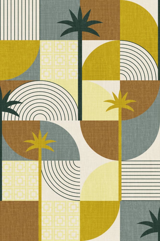 Geometric Tropical Palms by Alexandra Weise — canvas wall art