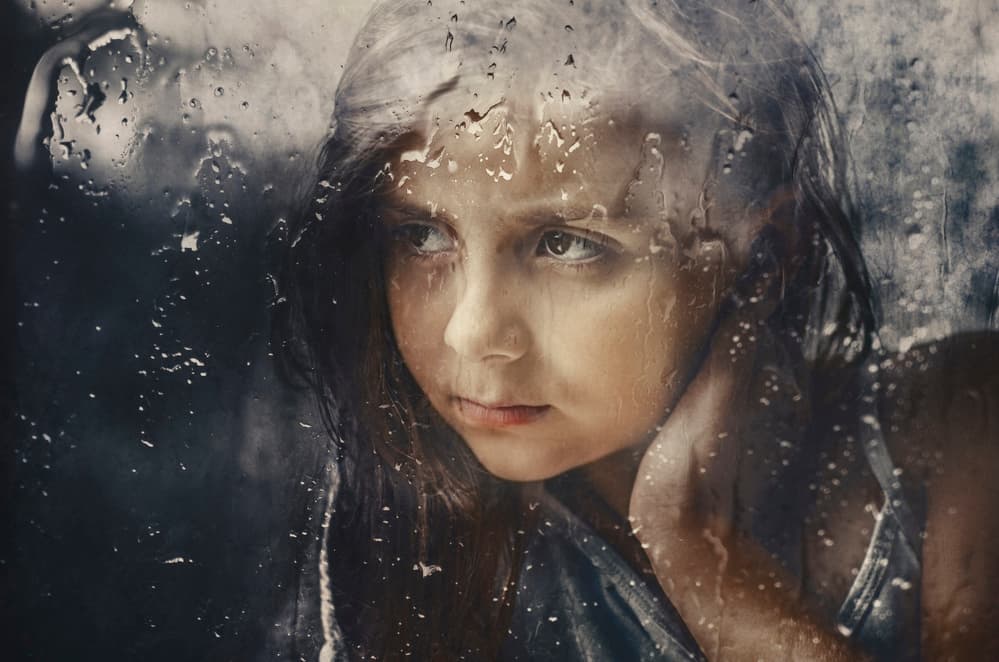 Thoughtful Girl In Rain by Desislava Ignatova — canvas wall art