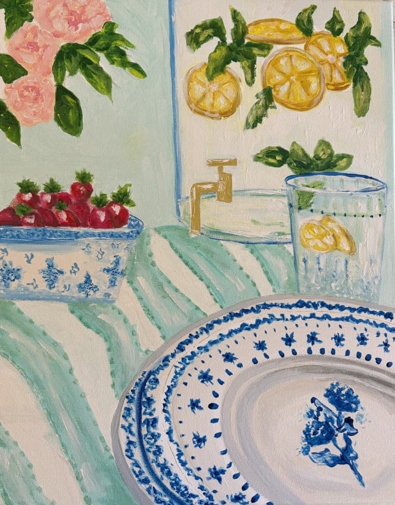 Elegant Summer Refreshments by Breanna Megan Studio — canvas wall art