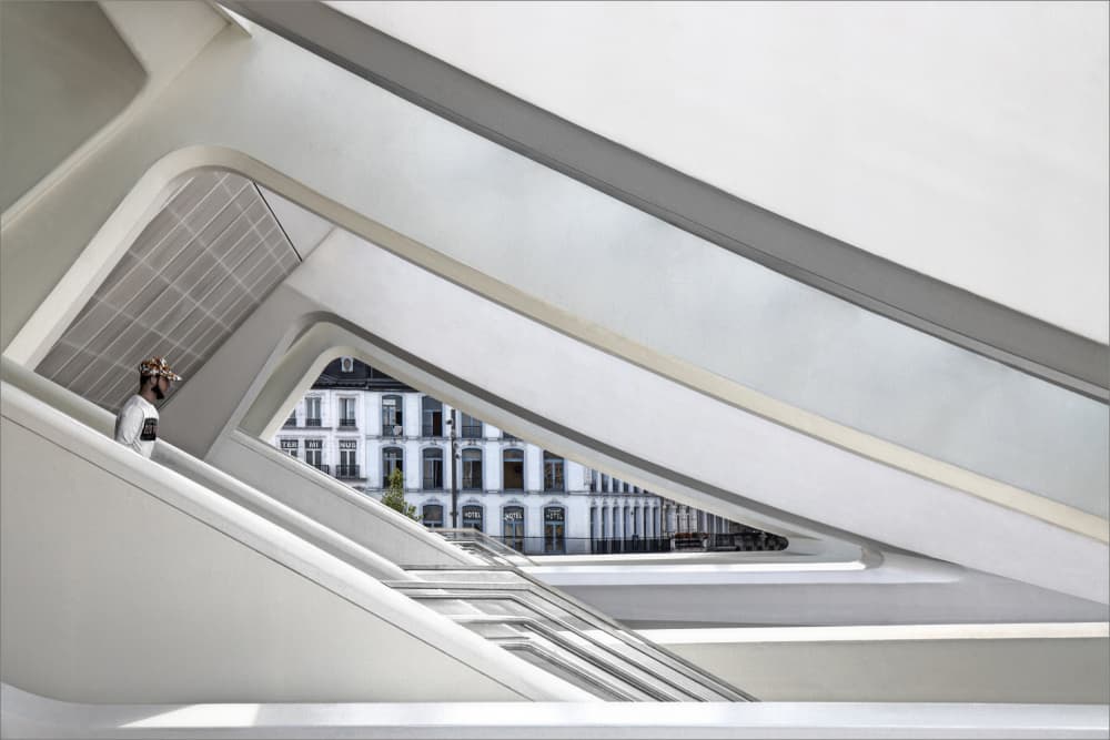 Architectural City View by Gilbert Claes — canvas wall art