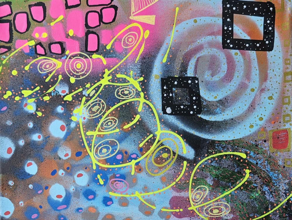 Vibrant Abstract Graffiti by Olea Huuska — canvas wall art