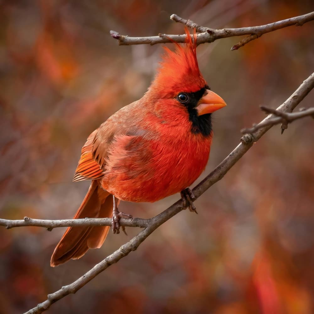 Vibrant Red Cardinal by Michael Castellano — canvas wall art