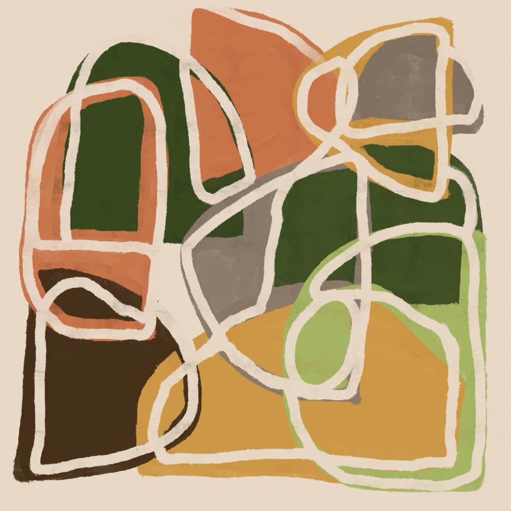 Organic Flowing Shapes by Sharyn Bursic — canvas wall art