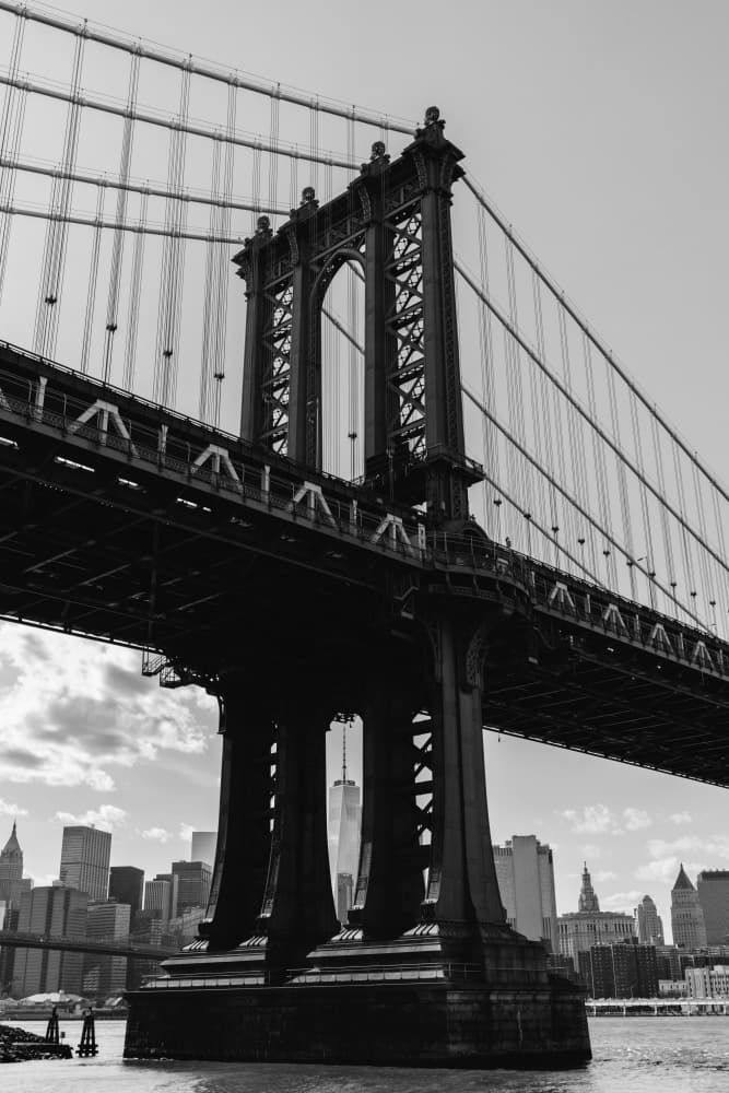 Manhattan Bridge Skyline by Bethany Young — canvas wall art