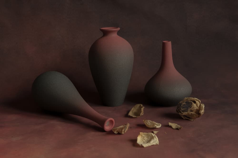 Elegant Pottery Still Life by Betty Liu — canvas wall art