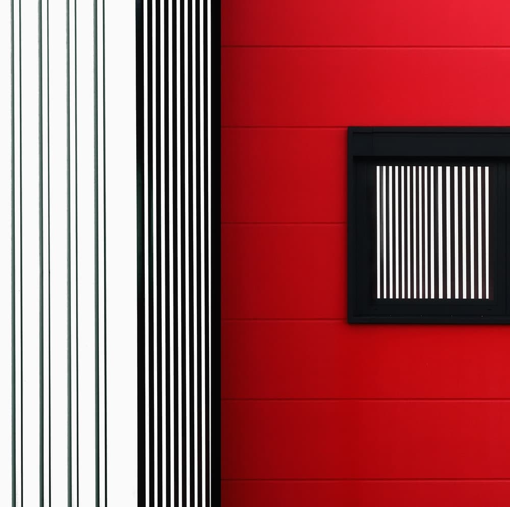 Bold Red Geometry by Hans-Wolfgang Hawerkamp — canvas wall art