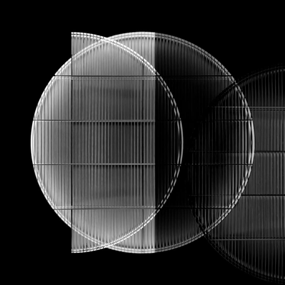 Geometric Circle Layers by Lotte Grønkjær — canvas wall art