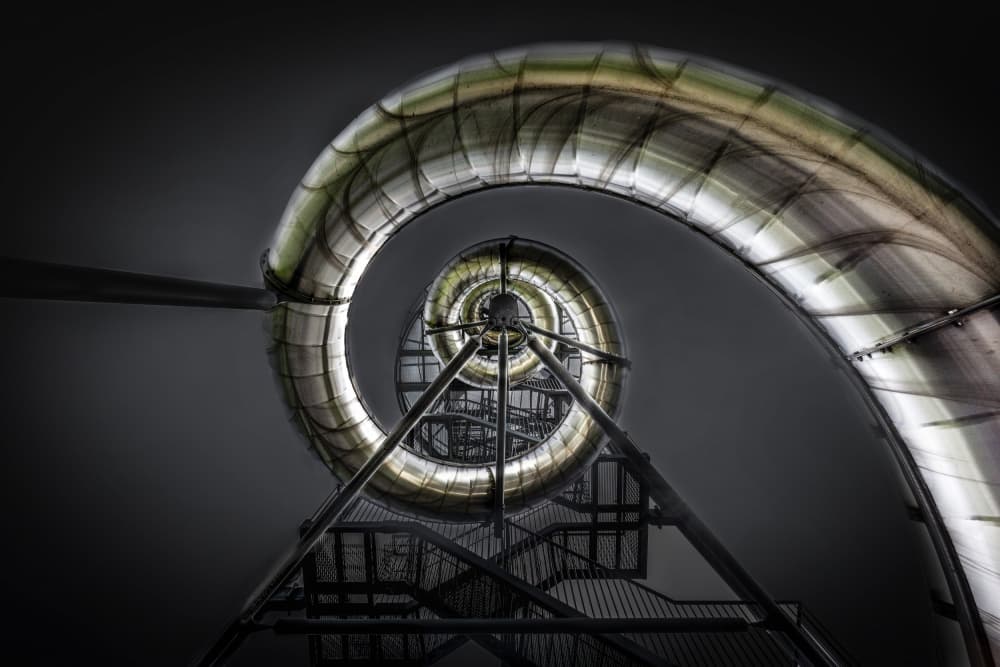 Illuminated Metal Spiral by Stephan Rückert — canvas wall art