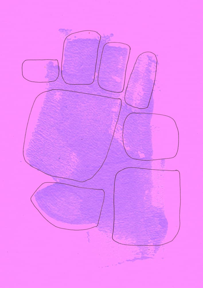 Abstract Lavender Forms by Santhosh ch — canvas wall art