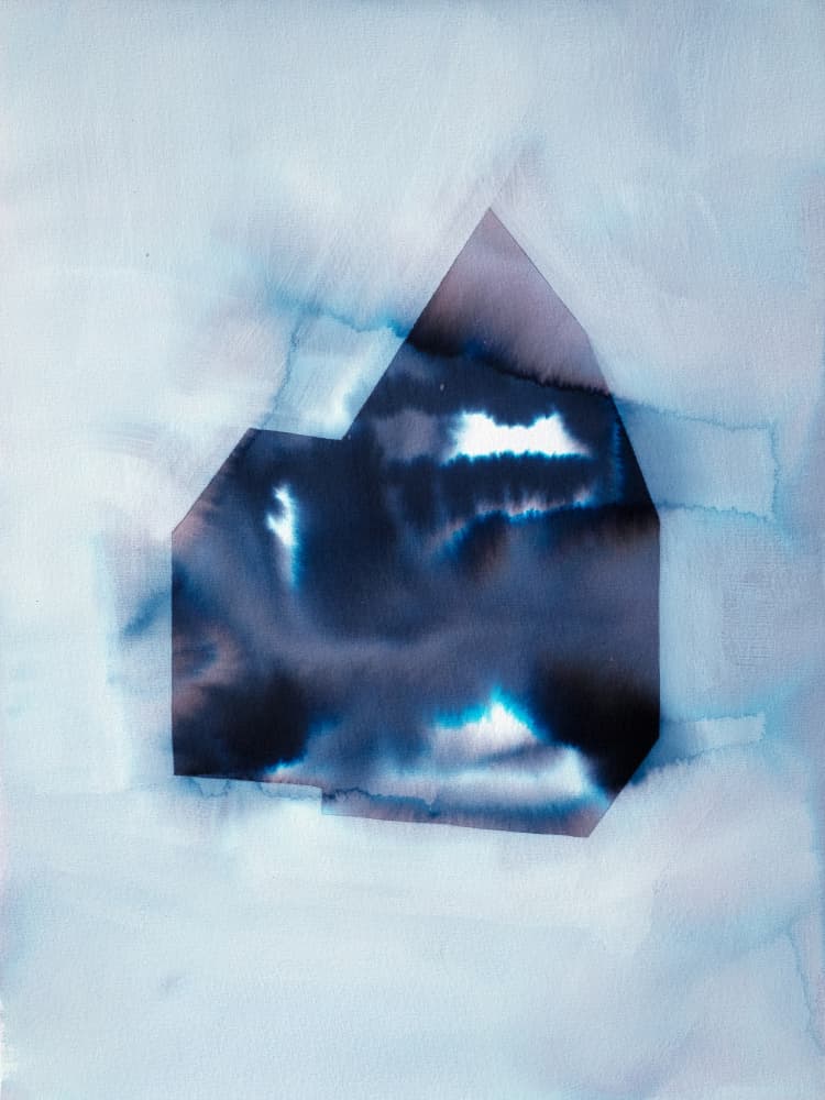 Abstract Indigo Shape by Joshua Hoskins — canvas wall art