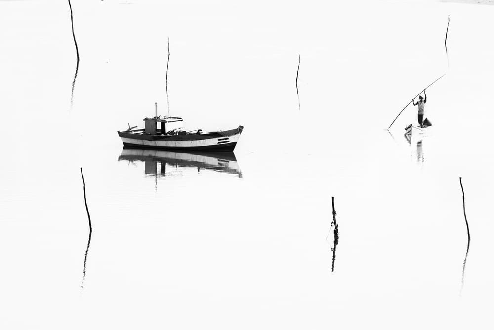 Serene Fishing Scene by swapnil deshpande — canvas wall art